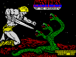 Masters of the Universe: The Arcade Game title screen for ZX Spectrum